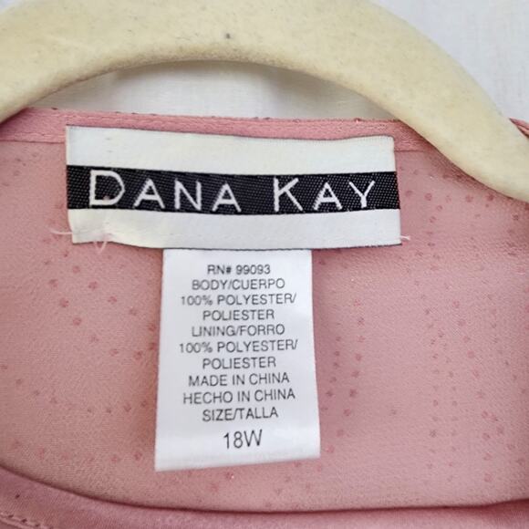 Dana Kay 2-piece set top & jacket Mauve pink embellished mother of the bride 18W - Picture 10 of 11